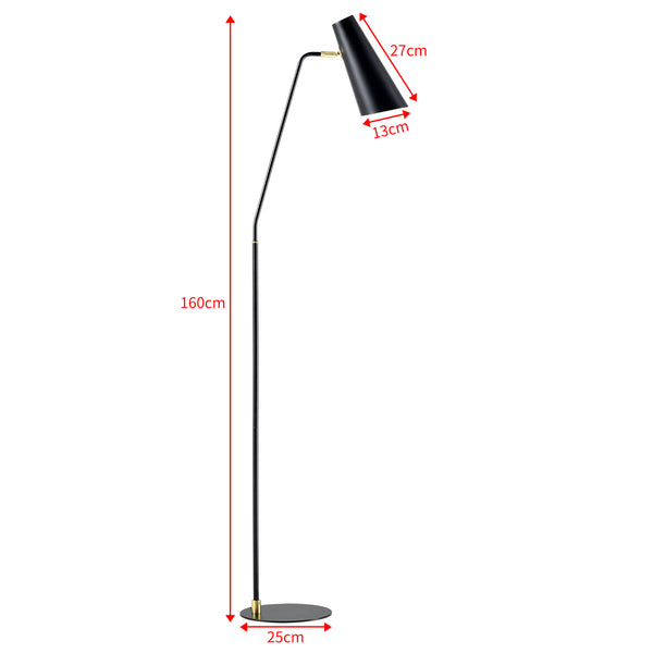 Állólámpa Norwich 1 x E27, max. 60W 160 cm fém fehér/fekete [lux.pro] 