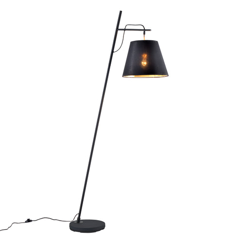 Állólámpa Nottingham 1 x E27 max. 60W fém/textil fekete [lux.pro] 