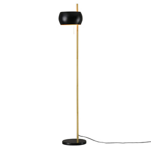 Állólámpa Luton 1 x E27 max. 60W 171 cm fém fekete/arany [lux.pro] 