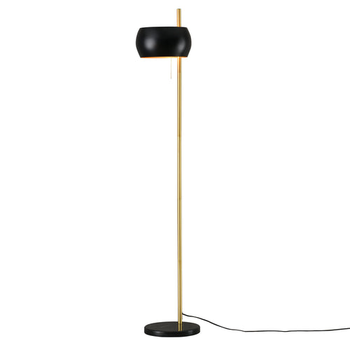Állólámpa Luton 1 x E27 max. 60W 171 cm fém fekete/arany [lux.pro] 