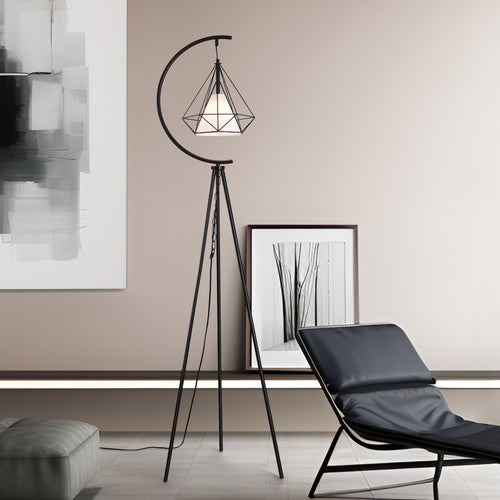 Állólámpa Austell fém 171cm fekete/fehér [lux.pro] - premiumXL