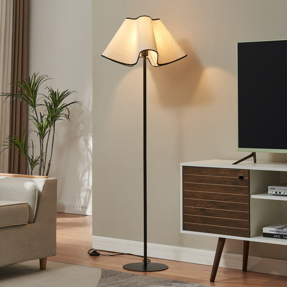 Állólámpa Ashton 153cm fekete/fehér [lux.pro] - premiumXL