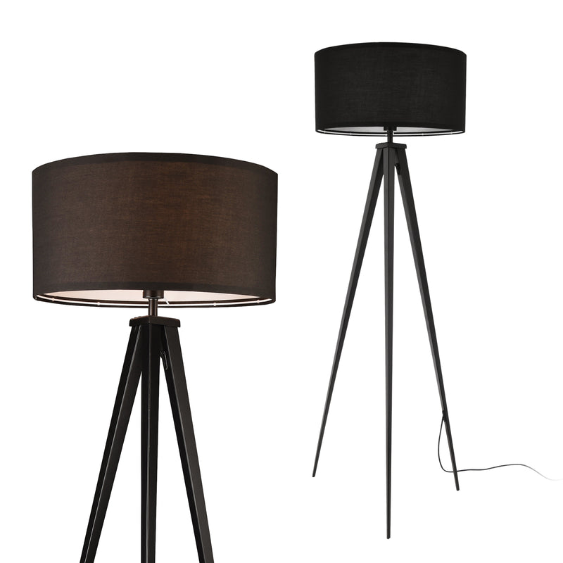 Méretrajz Állólámpa Faro 3-lábú lámpa padlólámpa E27 fém-textil 153 cm több színben [lux.pro]®