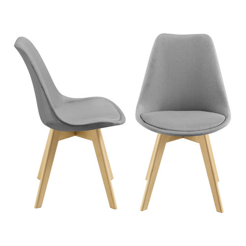Étkezőszék Frederikstad 2 darabos szett párnázott szék bükkfa lábak 81 x 42 x 48 cm több színben [en.casa]® 