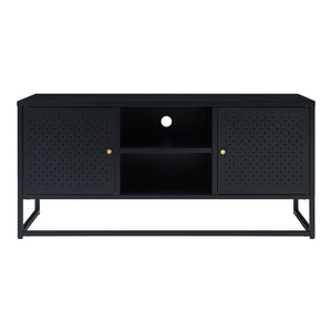 TV szekrény Janakkala acél fekete [en.casa]