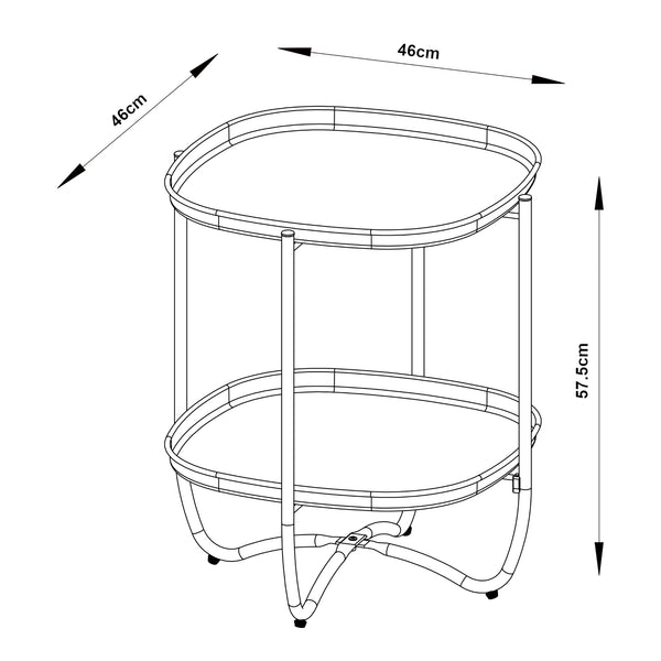 Kerti tálca-asztal Sandefjord acél [en.casa]