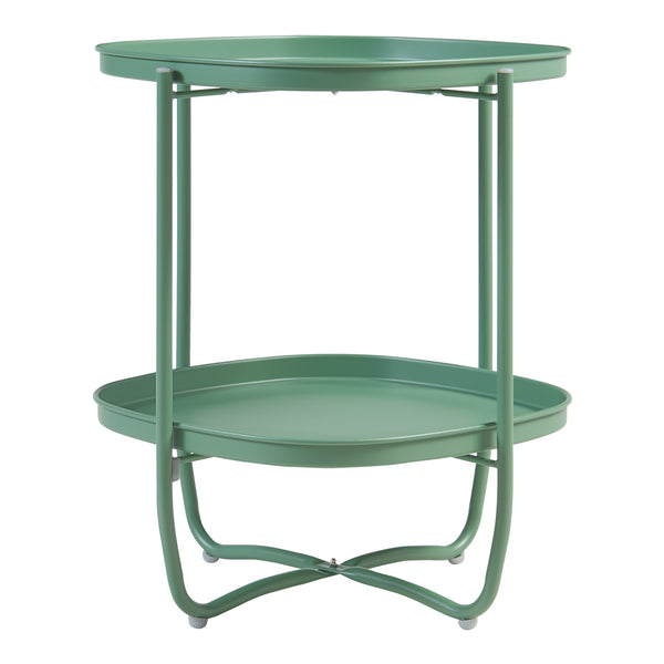 Kerti tálca-asztal Sandefjord acél [en.casa]