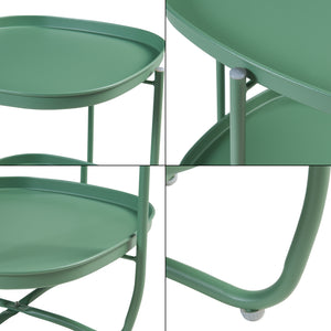 Kerti tálca-asztal Sandefjord acél [en.casa]