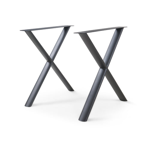 Asztalváz Klixjö 2db-os szett acél 72x70x10 cm fekete [en.casa]