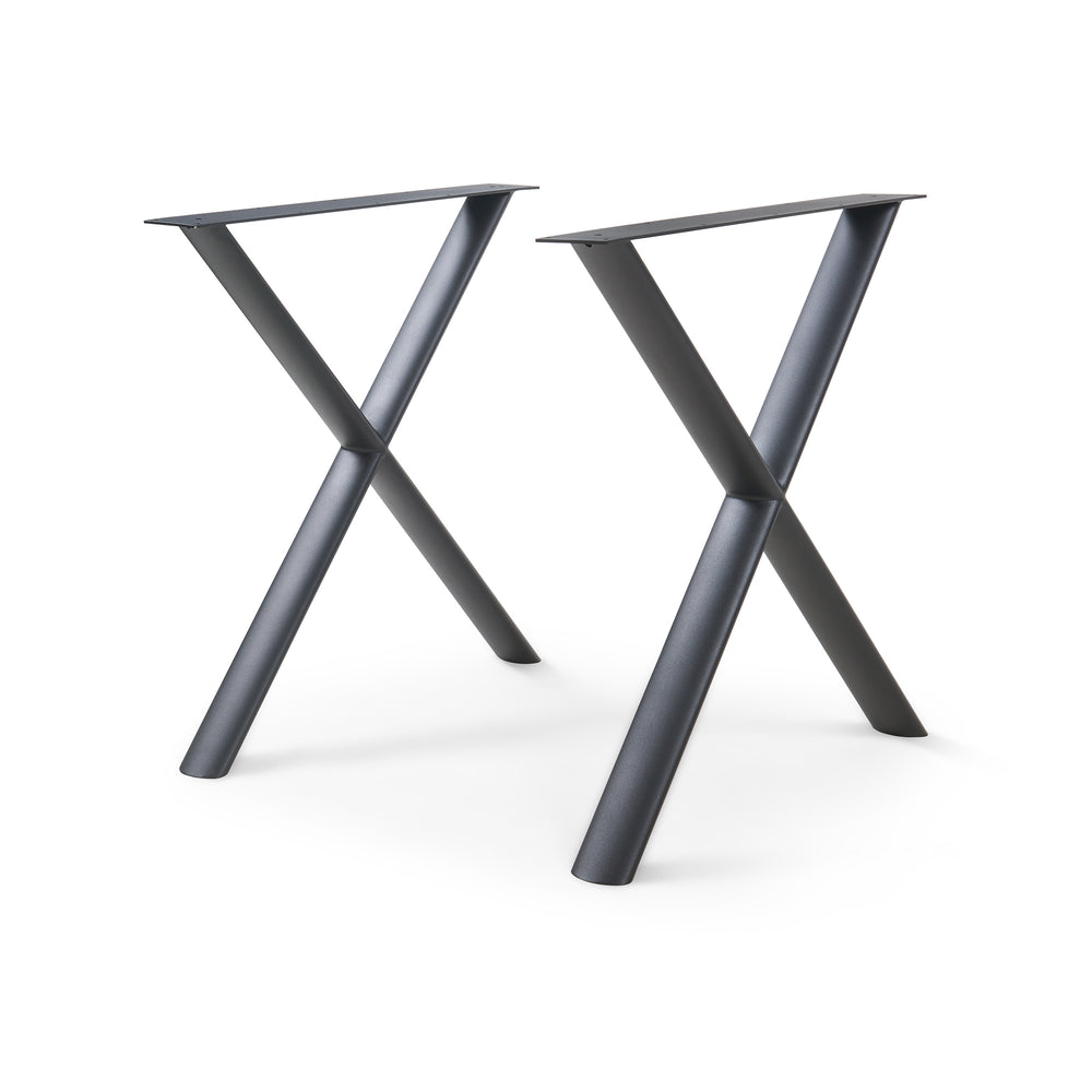 Asztalváz Klixjö 2db-os szett acél 72x70x10 cm fekete [en.casa]