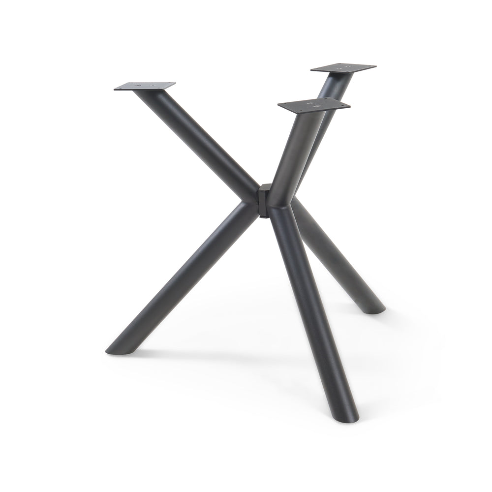 Asztalláb Viserinna acél 94,5x94,5x73 cm fekete [en.casa] - premiumXL