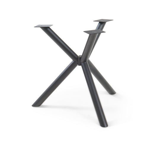 Asztalláb Viserinna acél 94,5x94,5x73 cm fekete [en.casa] - premiumXL