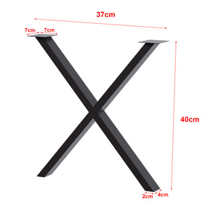 Asztalláb 2-es szettben Høng acél porszórt több méretben [en.casa] 