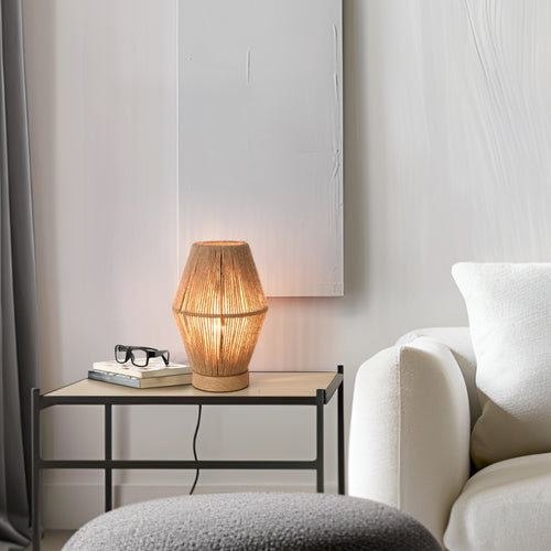 Arundel asztali lámpa 1xE27 fa hatás/natúr [lux.pro] - premiumXL