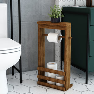 WC-papírtartó Thyborøn fenyőfa [en.casa]