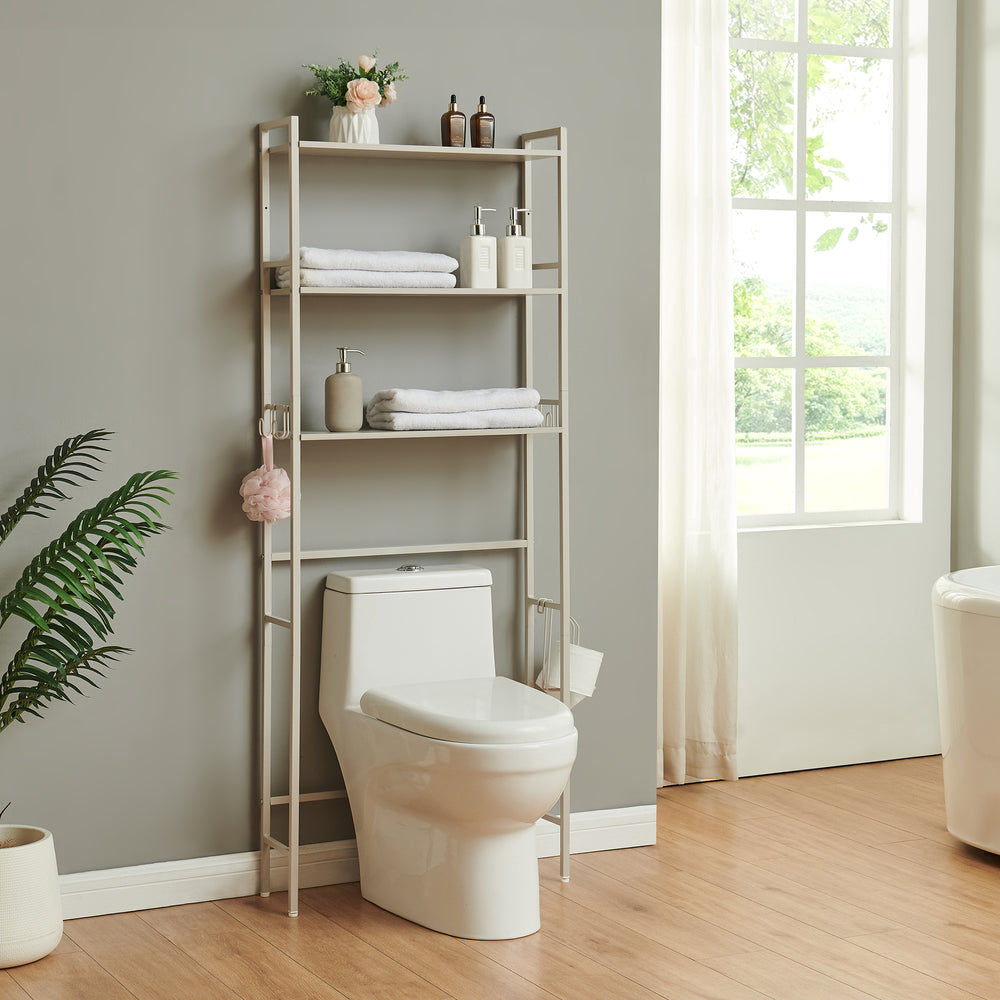 Fürdőszobai polc WC fölé Ljukhobro 164x64x20 cm [en.casa]