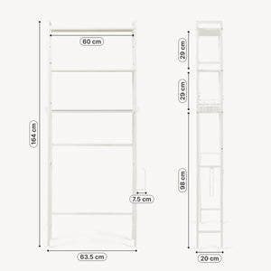 Fürdőszobai polc WC fölé Ljukhobro 164x64x20 cm [en.casa]
