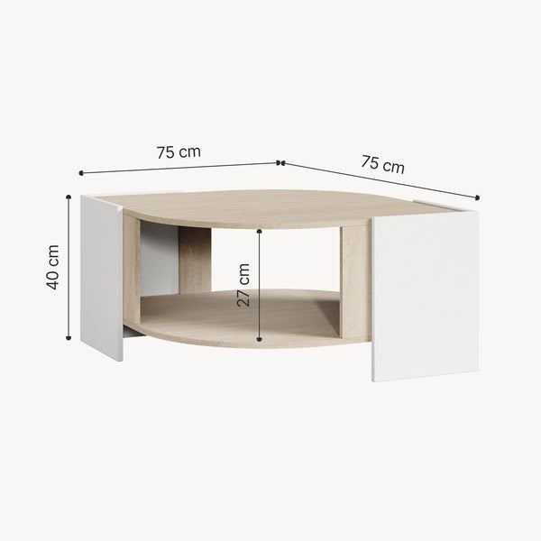 Dohányzóasztal Klipsari 75x75x40 cm [en.casa]