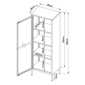 Vitrines szekrény Säkylä [en.casa]