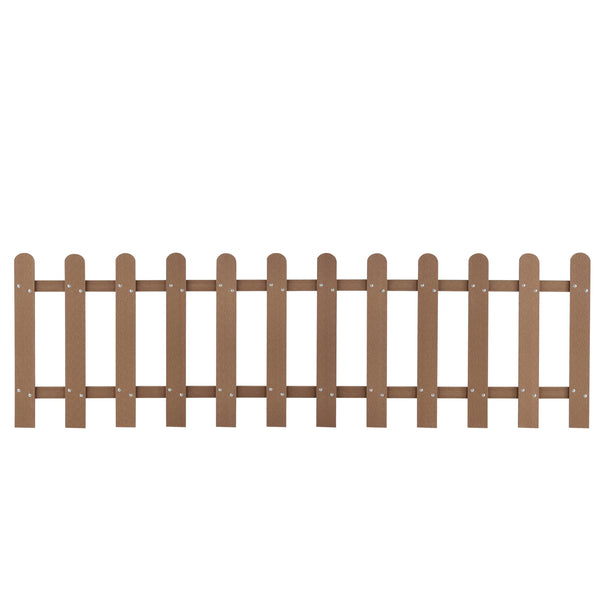 [neu.holz]® Kerti kerítés WPC kerítéselem fa-műanyag kompozit 200 x 60 cm szürke/barna