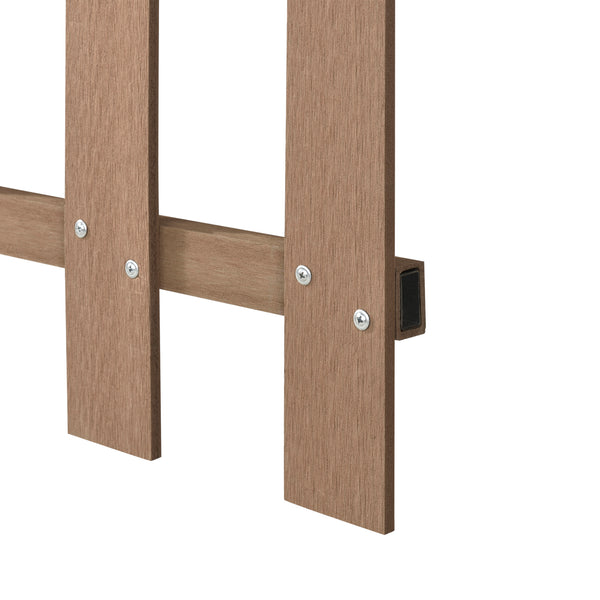 [neu.holz]® Kerti kerítés WPC kerítéselem fa-műanyag kompozit 200 x 60 cm szürke/barna