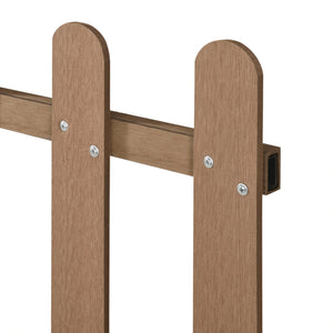 [neu.holz]® Kerti kerítés WPC kerítéselem fa-műanyag kompozit 200 x 60 cm szürke/barna