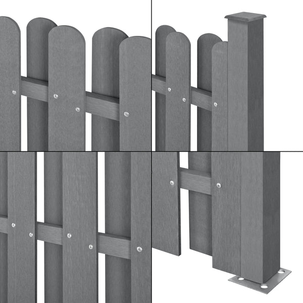 WPC kerítéselem kerítéspanel 185x193 cm [neu.holz]