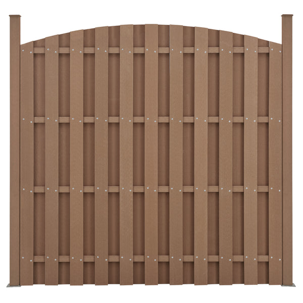 WPC félköríves kerítéspanel 185x193 cm [neu.holz]