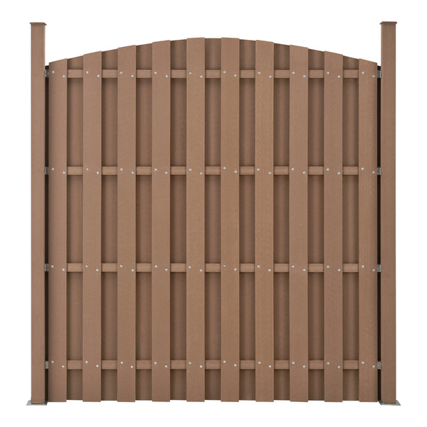 WPC félköríves kerítéspanel 185x193 cm [neu.holz]