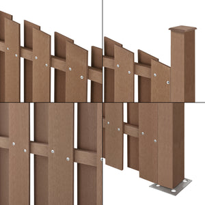 WPC félköríves kerítéspanel 185x193 cm [neu.holz]