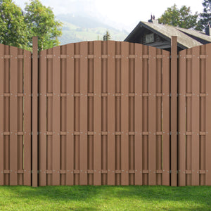 WPC félköríves kerítéspanel 185x193 cm [neu.holz]