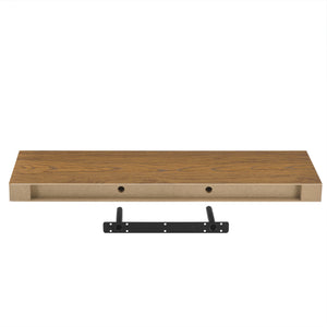 [en.casa]® Fali és kulcstartó polc 80 x 23,5 x 5 cm design polc kulcstartó résszel különböző színek