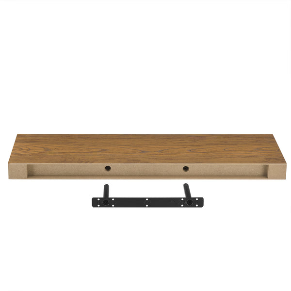 [en.casa]® Fali és kulcstartó polc 80 x 23,5 x 5 cm design polc kulcstartó résszel különböző színek