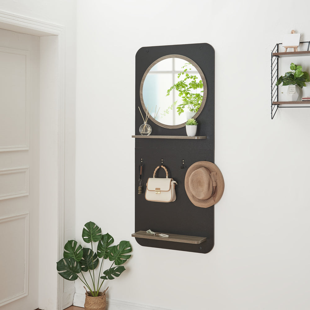 Helsinge előszobafal tükörrel 140x60x16 cm [en.casa] - premiumXL