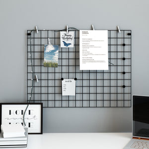 Fali rács Sæby fém 75 x 55 cm fekete [en.casa] - premiumXL