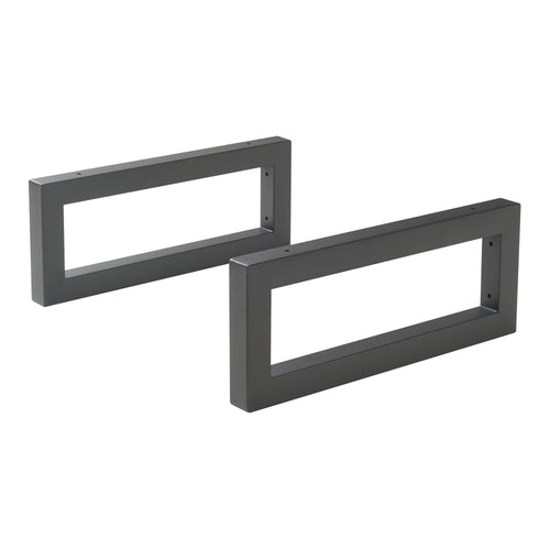 Fali konzol 2 db-os szett Hawangen acél fekete [en.casa]