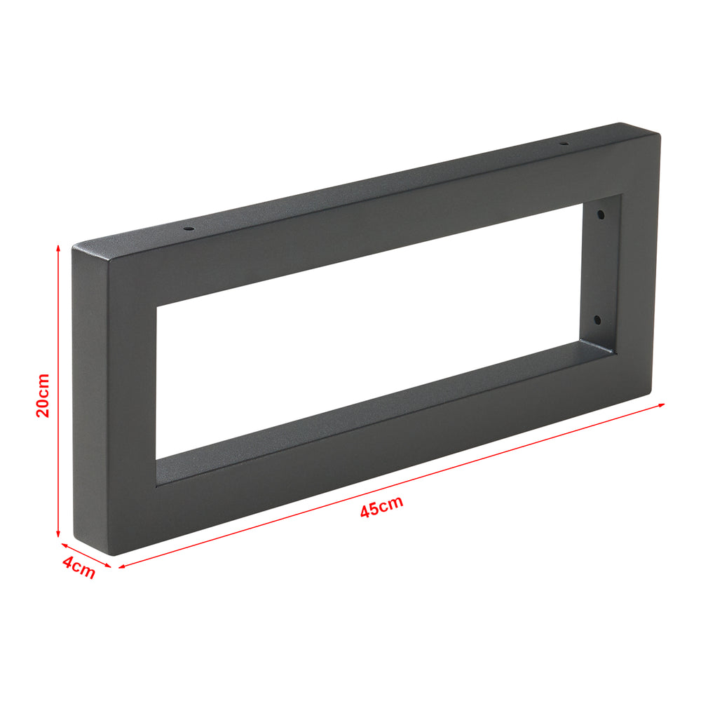 Fali konzol 2 db-os szett Hawangen acél fekete [en.casa]
