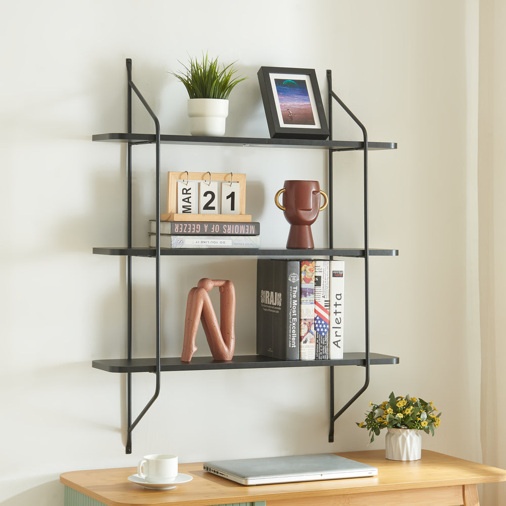 Fali polc Østfold 100x80x21 cm [en.casa]