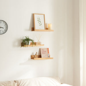 Fali polc szett Gildeskål 3 darabos készlet 40x13x7cm bambusz [en.casa] - premiumXL