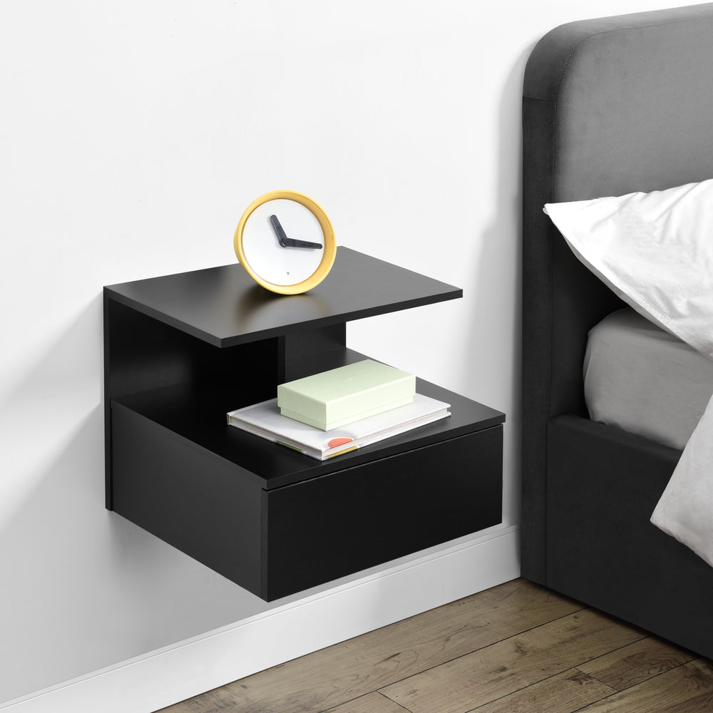 Fali éjjeliszekrény Amberg fiókkal [en.casa] - premiumXL