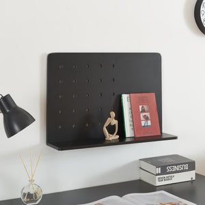 Fali polc Dønna 60x15x40cm fekete [en.casa] - premiumXL