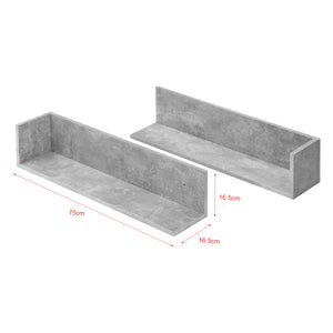Fali polc Elverum 75 x 16,5 x 16,5 cm 2 db-os készlet különböző színekben en.casa