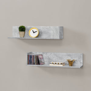 Fali polc Elverum 75 x 16,5 x 16,5 cm 2 db-os készlet különböző színekben en.casa