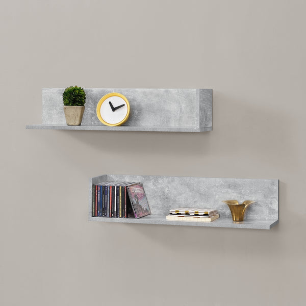 Fali polc Elverum 75 x 16,5 x 16,5 cm 2 db-os készlet különböző színekben en.casa