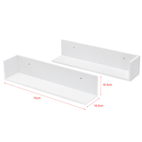 Fali polc Elverum 75 x 16,5 x 16,5 cm 2 db-os készlet különböző színekben en.casa