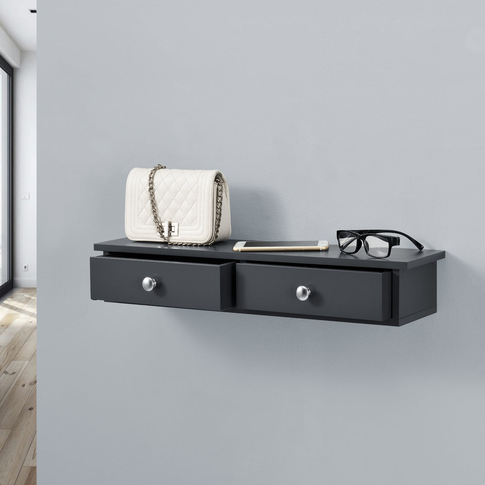 Fali polc Geeste 60x15x10 cm 2 fiókkal [en.casa] - premiumXL