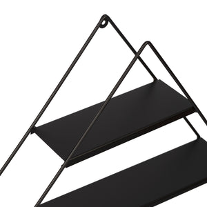 Fali polc Polvijärvi fekete több méretben [en.casa]