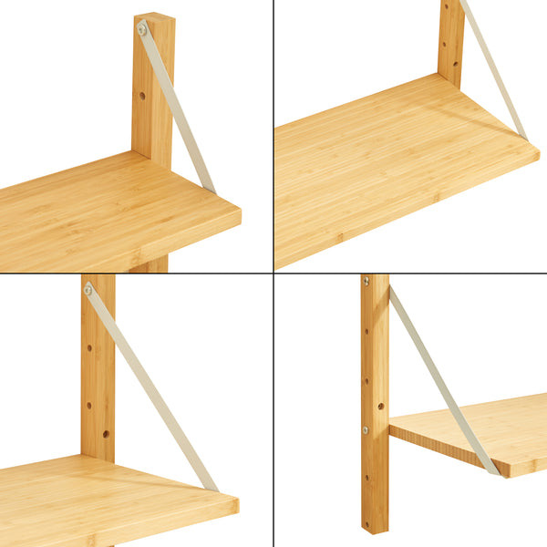 Fali polc Tingvoll bambusz [en.casa]