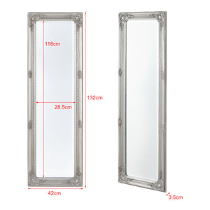 Falitükör Livorno 132 x 42 x 3,5 cm eukaliptusz fa  kerettel [en.casa]®