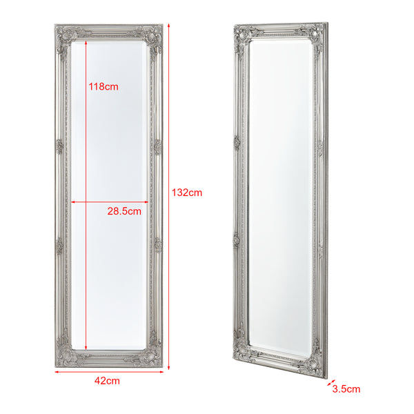 Falitükör Livorno 132 x 42 x 3,5 cm eukaliptusz fa  kerettel [en.casa]®